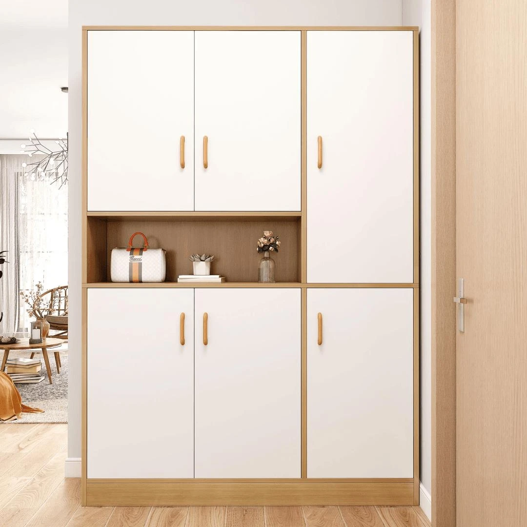 新疆包邮鞋柜家用门口2023新款高立式玄关柜入户靠墙一体阳台收纳