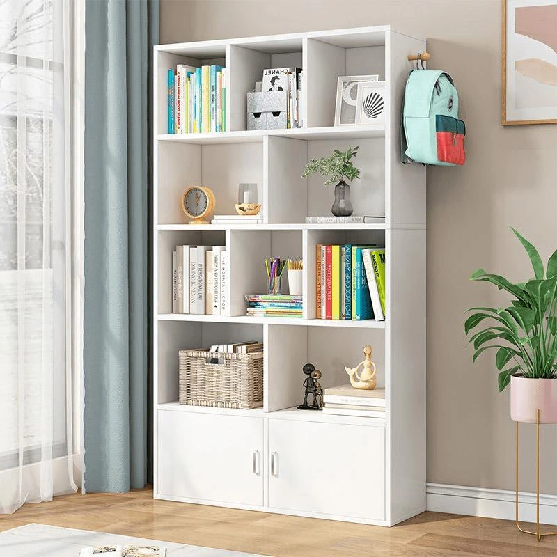 新疆包邮书架置物架书柜收纳柜落地靠墙柜子客厅卧室房间多层简易