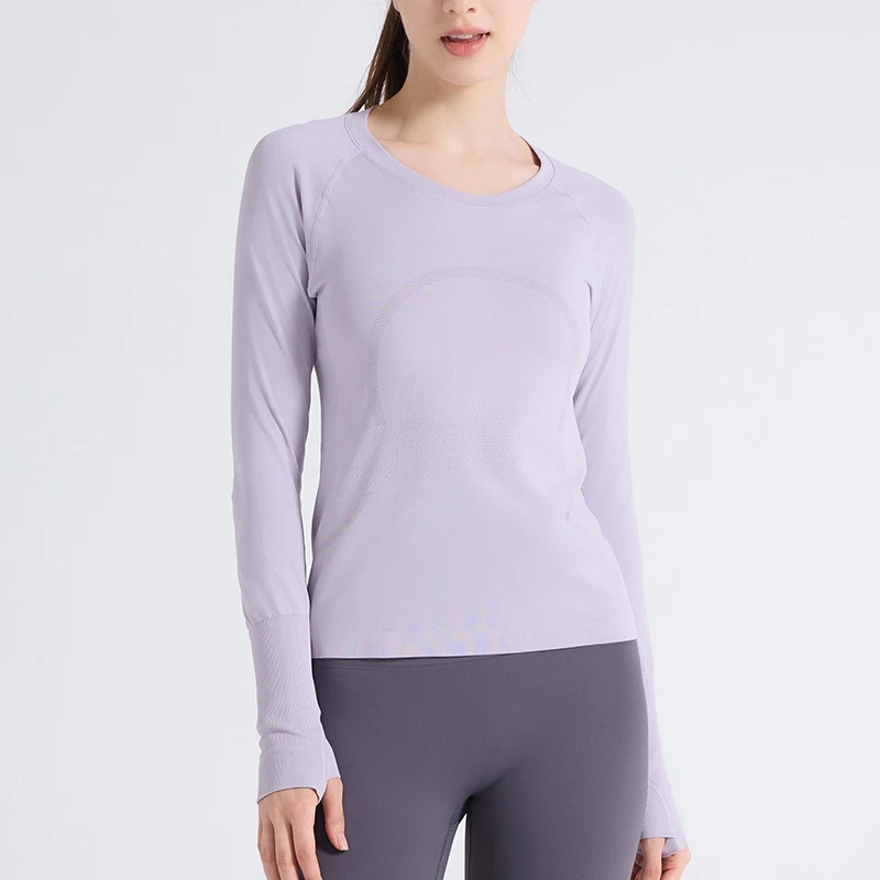 2.0瑜伽服女士新款运动长袖T跑步高弹显瘦时尚训练紧身透气修身