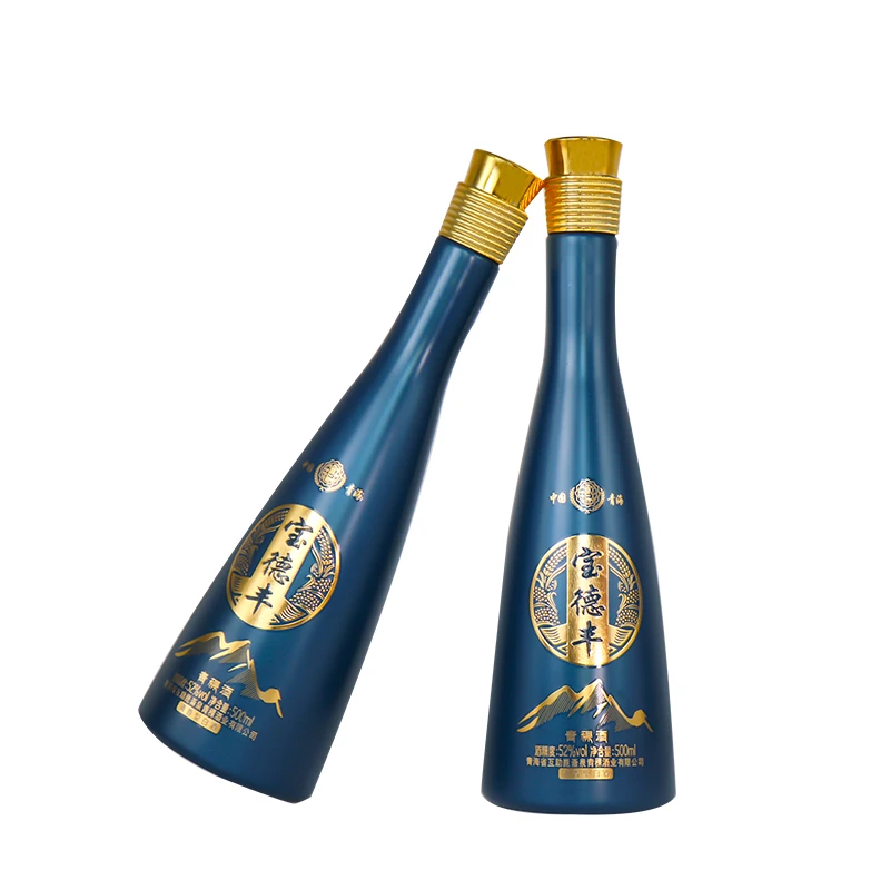 昆仑泉青海特产青稞酒52度清香型白酒纯粮酿造500ml光瓶品鉴酒