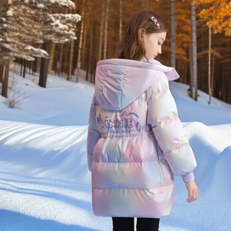 Disney/迪士尼儿童羽绒服冬轻薄保暖女童白鸭绒羽绒服甜美可爱