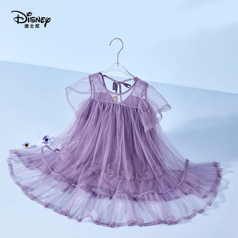 Disney/迪士尼女童春夏连衣裙高端定制淑女时尚洋气公主网纱裙