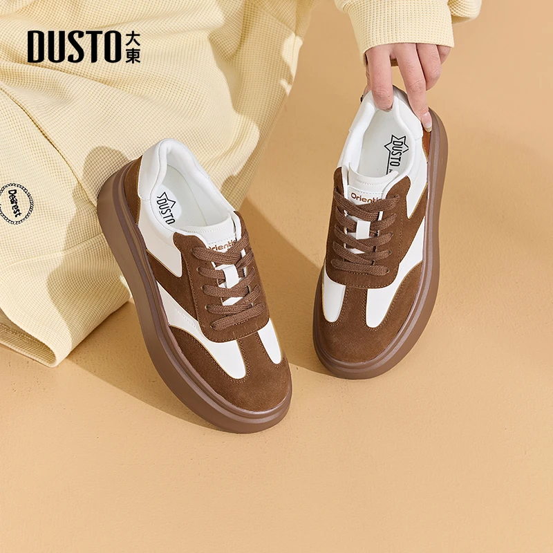 大东女鞋2025夏新款厚底增高时尚百搭德训鞋户外运动休闲鞋0602