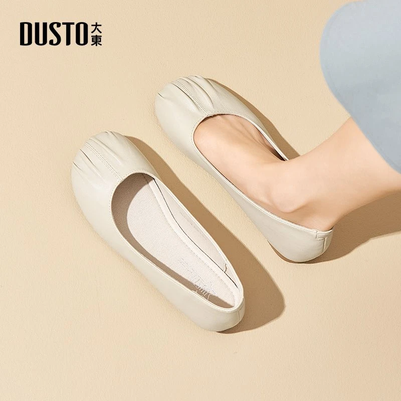 DUSTO/大东奶奶鞋2025秋季新款优雅时尚简约方跟套脚休闲女鞋1215