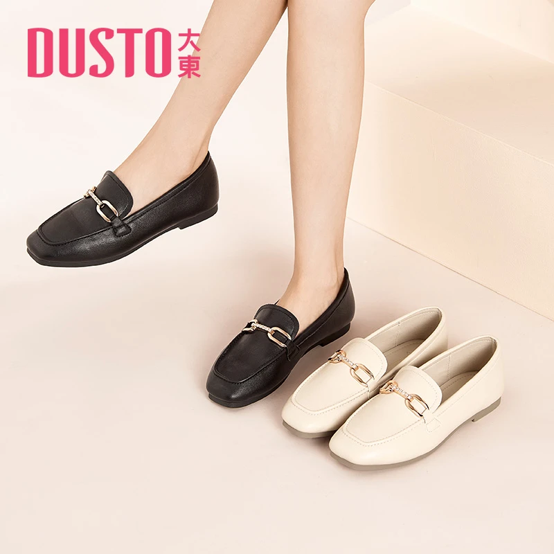 DUSTO/大东方头乐福鞋2024秋季新款低跟套脚通勤女鞋时尚单鞋0225