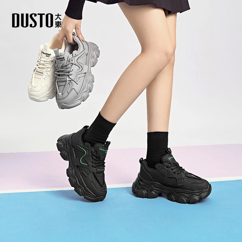 大东女鞋2025秋季新款爆款老爹鞋女时尚网红鞋厚底休闲运动鞋0356