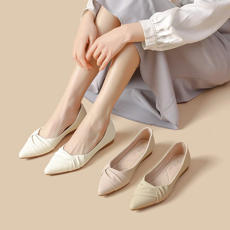 大东职场气质尖头单鞋女夏季欧若智性风简约休闲舒适套脚女鞋0213