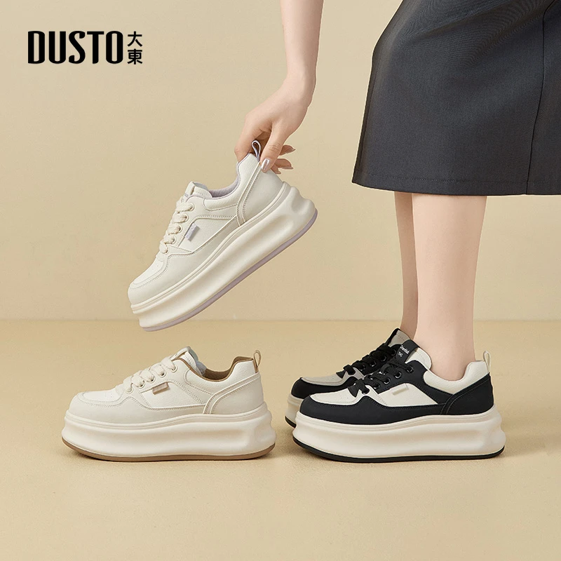 大东厚底小白鞋2025春季新款休闲运动鞋女生时尚百搭潮流女鞋0216