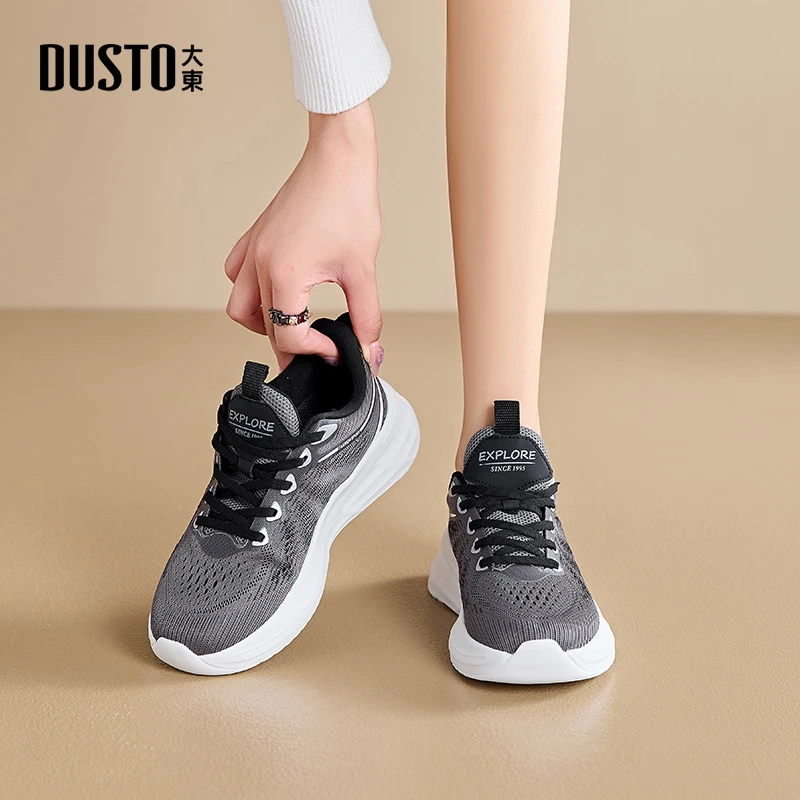 大东休闲运动鞋子2024秋冬新款爆款百搭飞织透气轻便健步女鞋1387