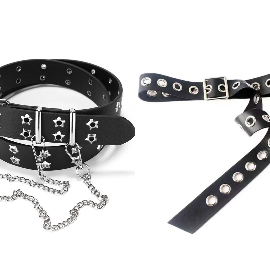 L#网红百搭两款免打孔腰带