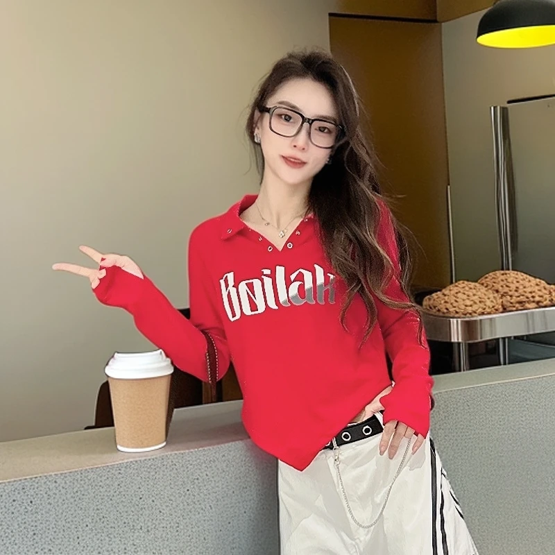 N#9522秋款不规则修身版休闲T恤