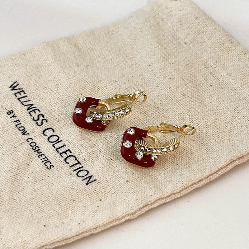 铜合金耳饰 新款几何耳环女ins气质时尚轻奢职场耳圈爆款N1402