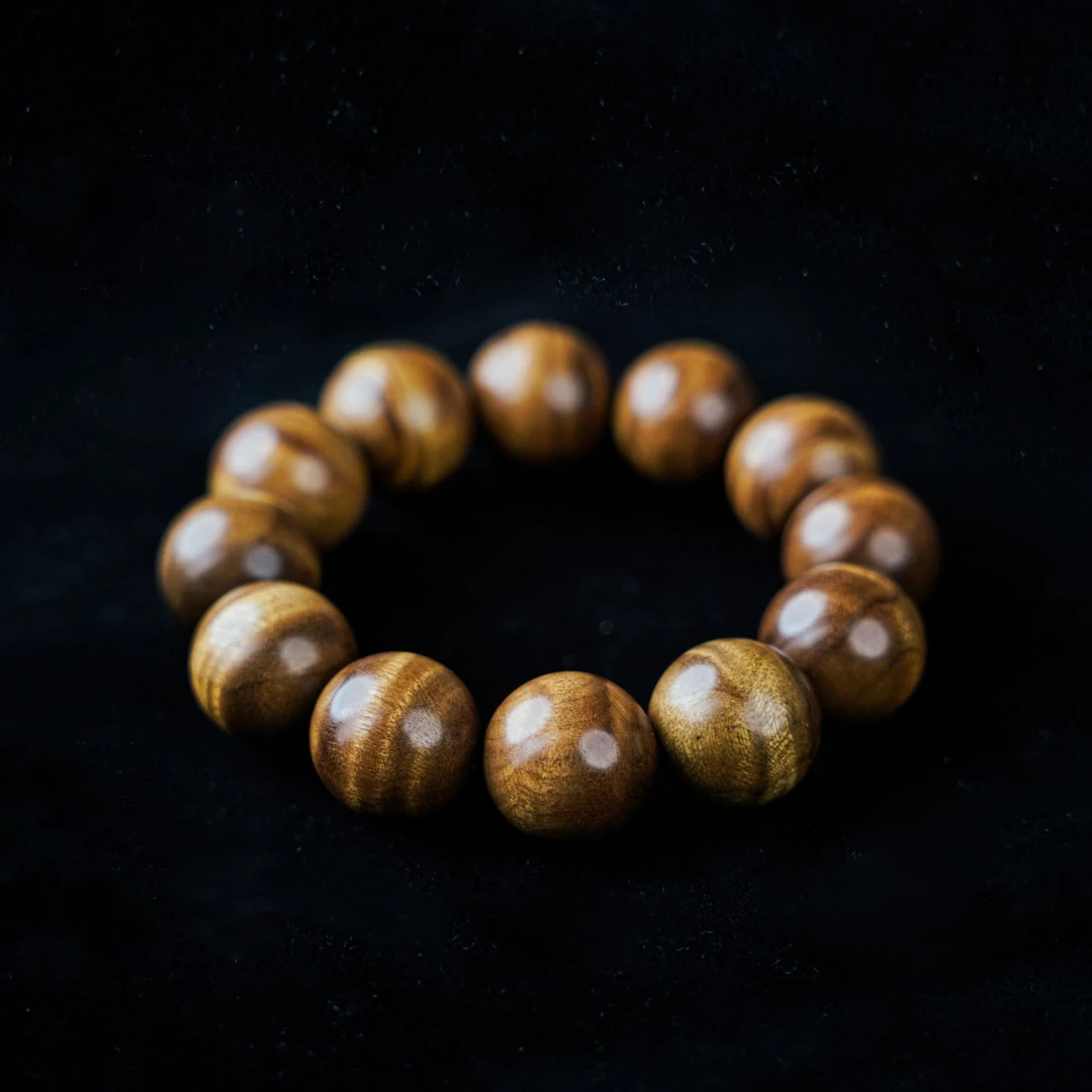 2.0金丝楠枯木料文玩手串把玩手工工艺品小高货【001】