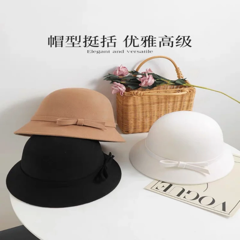 法式优雅帽子复古棒球渔夫帽赫本秋冬名媛风女气质英伦时尚女士