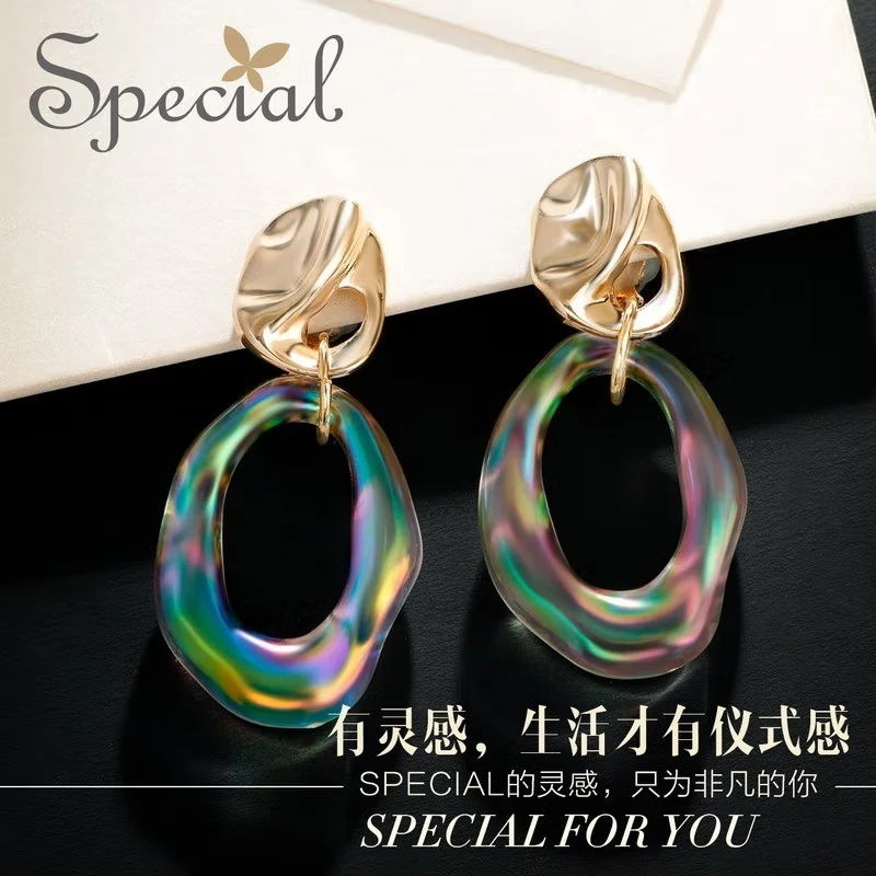 合金树脂耳饰 Special炫彩时尚气质迷你款耳夹耳饰  维纳斯之语
