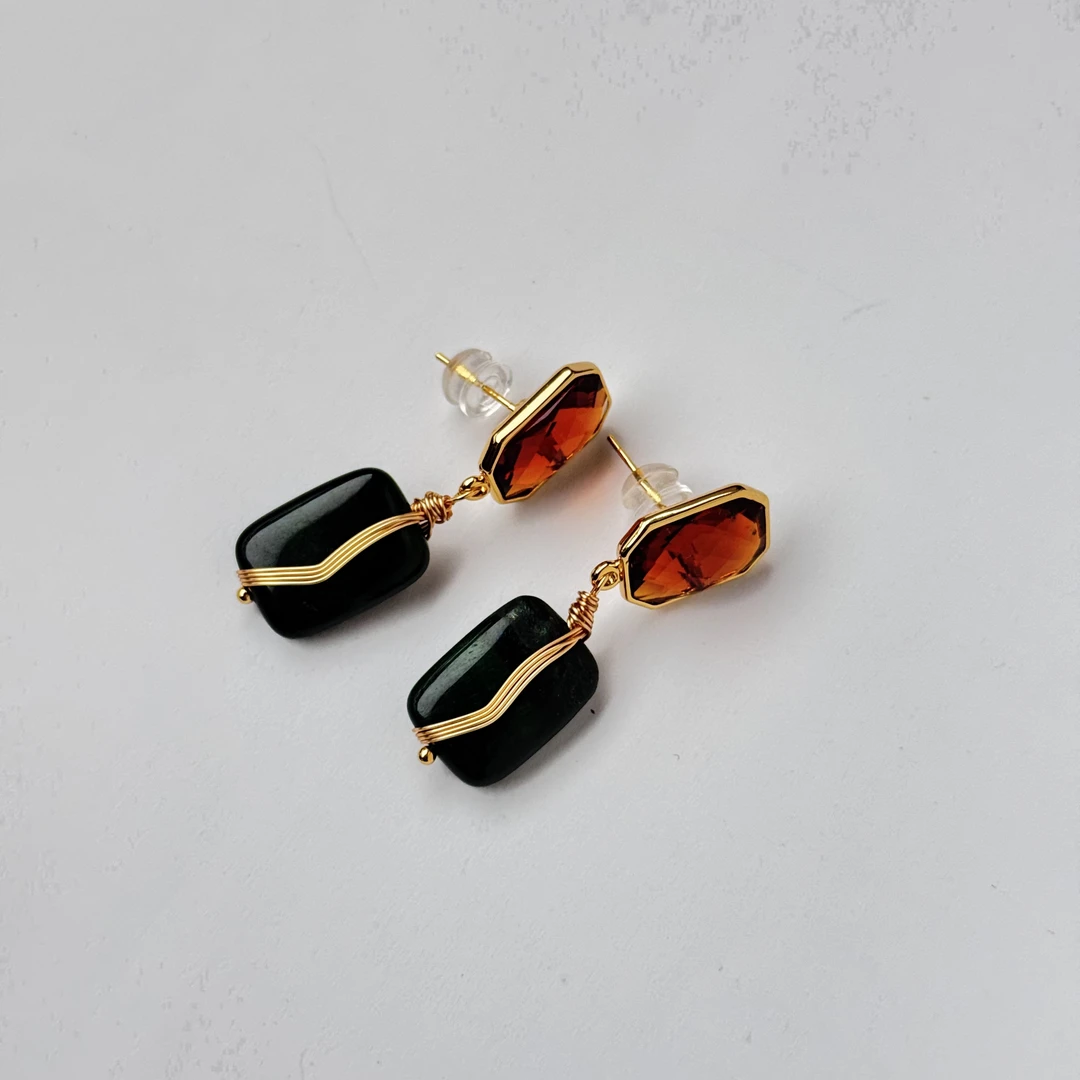 合金耳饰 Special【宠爱专属】【预售8/8】气质女耳饰耳钉 暗夜迷雾