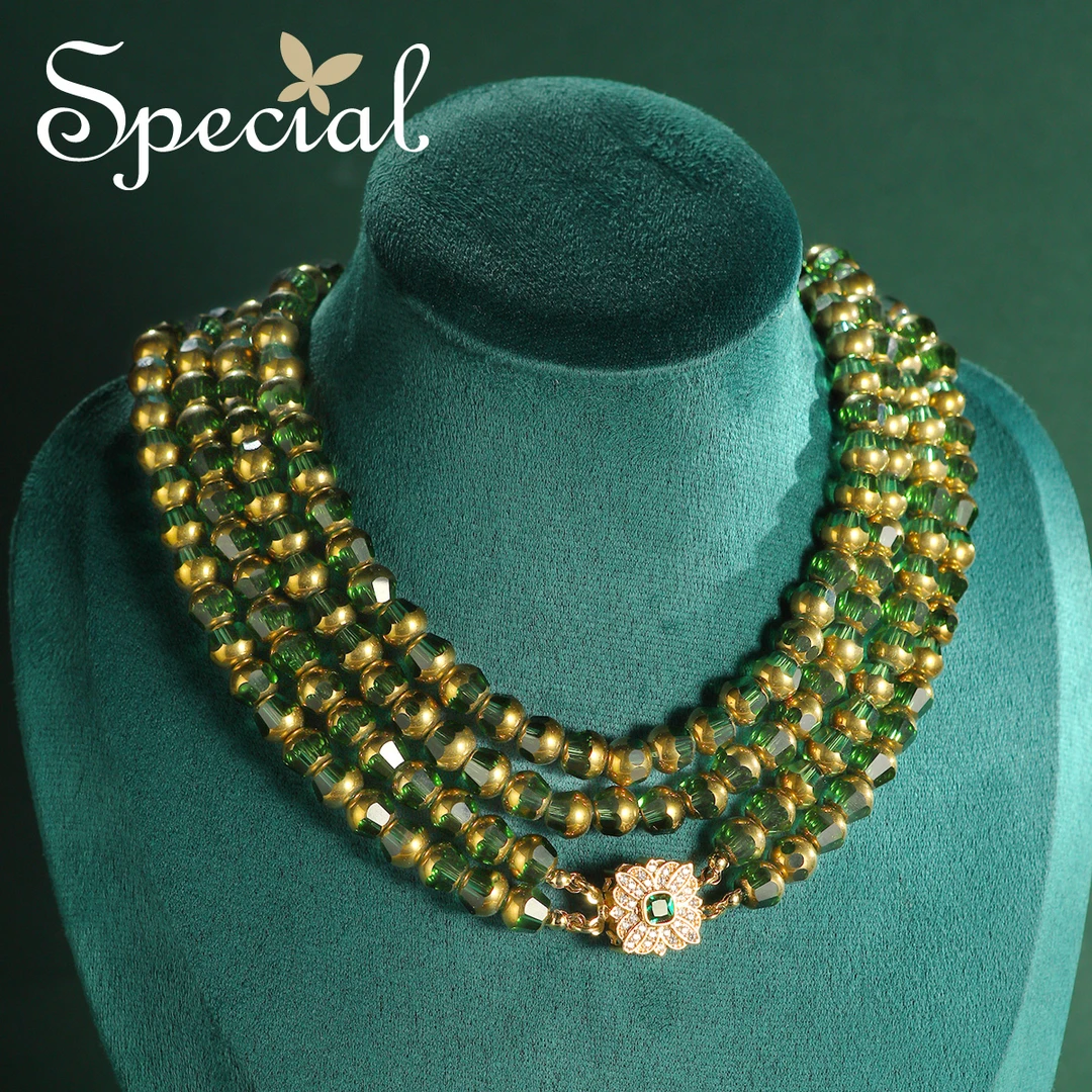 铜玻璃项链 special【宠爱专属】小众多层女项链毛衣链 伯爵舞会