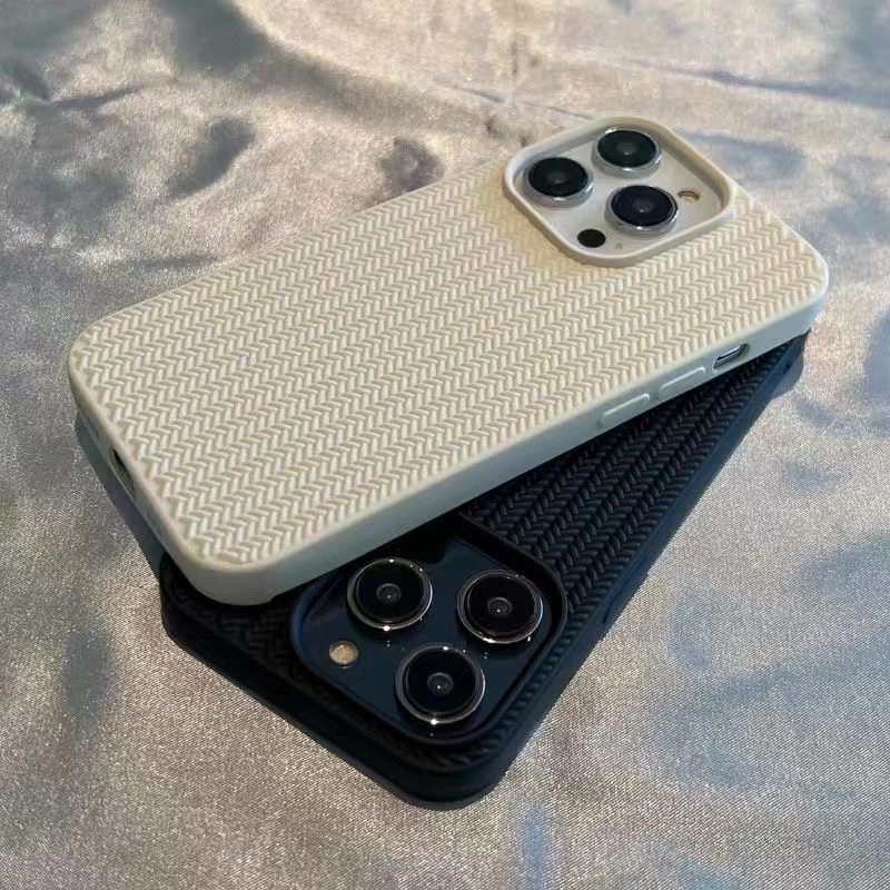 适用于苹果15promax手机壳iphone14/13编织纹高级xr/xs小众7/8p套