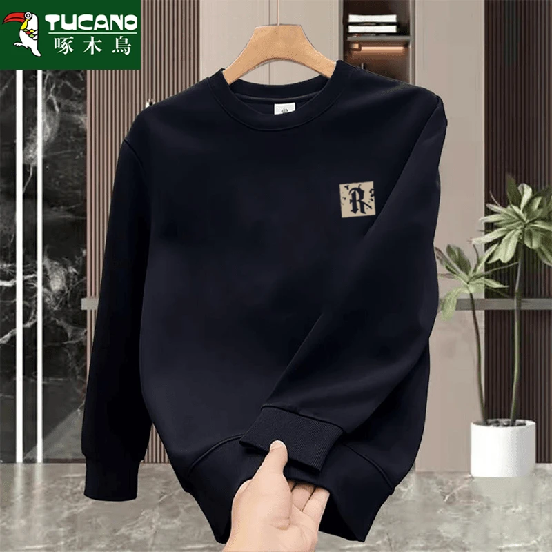 卫衣男款爆款2024新款高档印花百搭秋冬季加绒长袖T恤上衣服男装