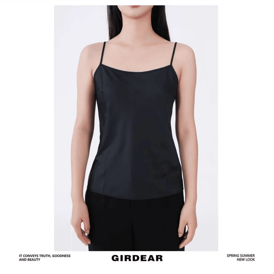 GIRDEAR/哥弟夏季纯色显瘦性感百搭打底薄款背心吊带1300362