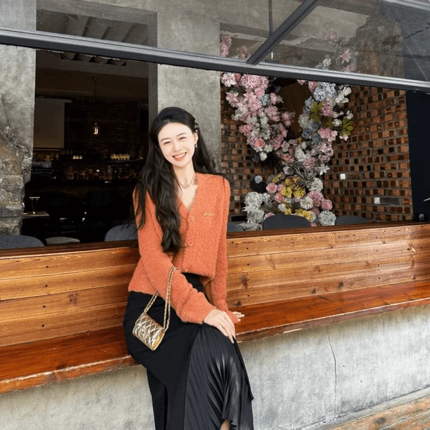 GIRDEAR/哥弟「云柔珊瑚」秋冬软糯开衫毛衣148001-7T40957