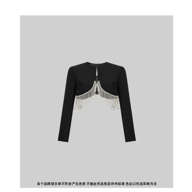 【十六推荐】秋冬新款晚会宴会短款时尚百搭法式礼服款外搭30550