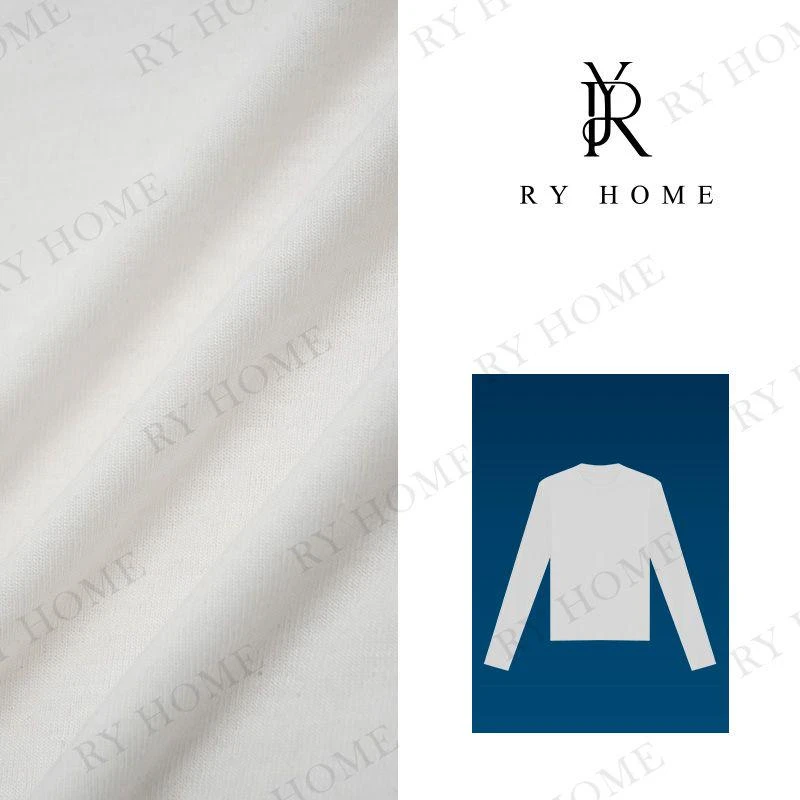 【容雨RYHOME】“星雨”莱赛尔＋羊毛设计感圆领百搭长袖T恤243T1750