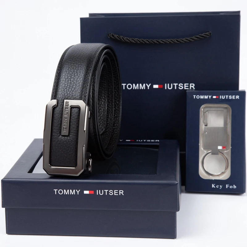 汤米TOMMY皮带男真皮牛皮内扣G自动扣男士正装休闲商务青年裤腰带