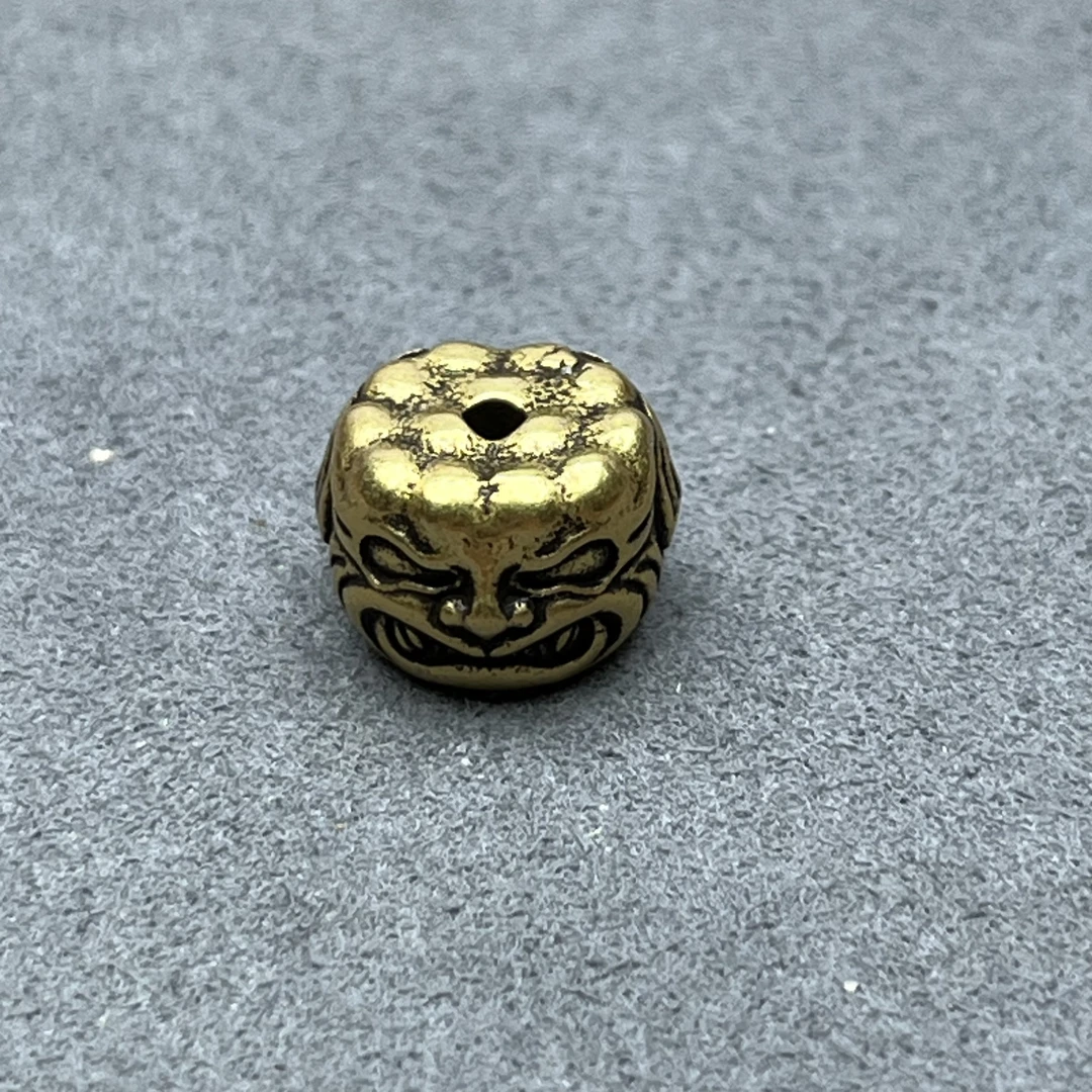 铜吊坠 黄铜吞金兽隔珠腰珠中古仿古