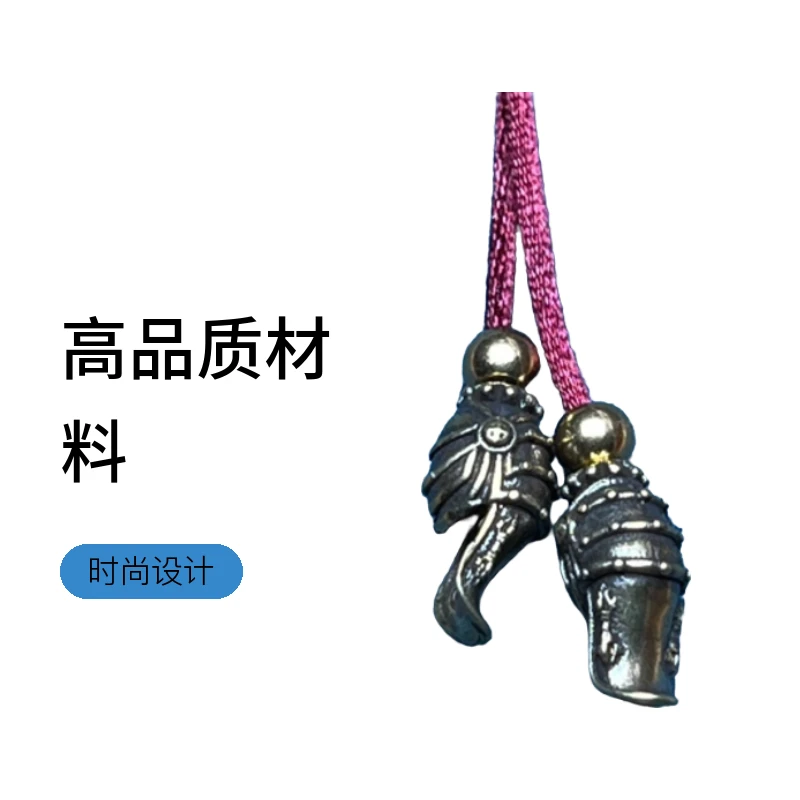 铜吊坠 黄铜做旧款铠甲弟子珠素款创意饰品
