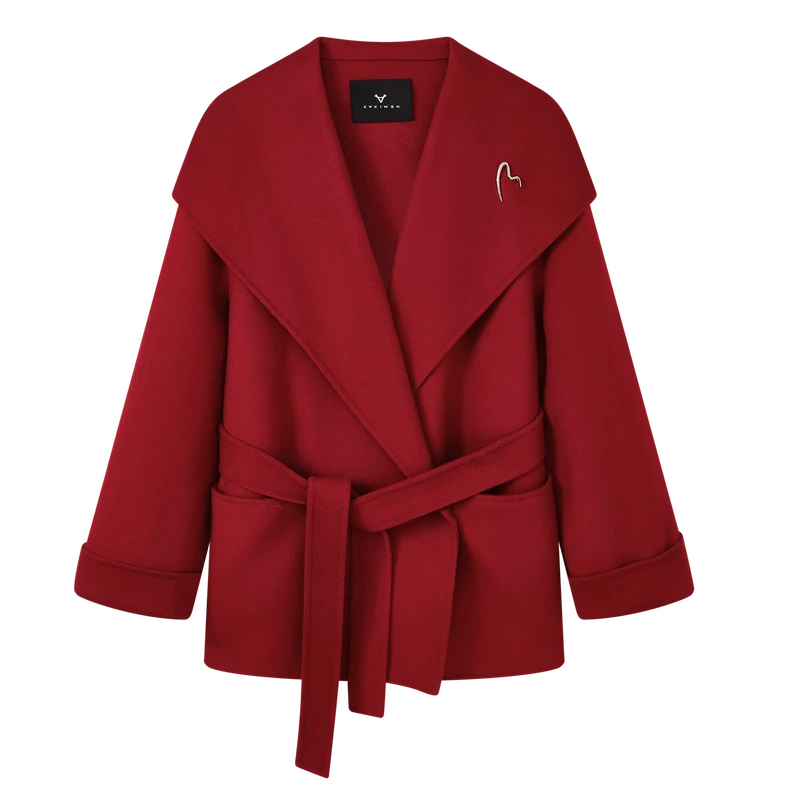 【诗语推荐】大气简约双面呢大衣Y10ADS8769