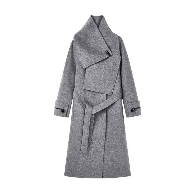 【小余专属】简约轻奢大衣通勤围脖领百搭高级感外套K11ADS8830