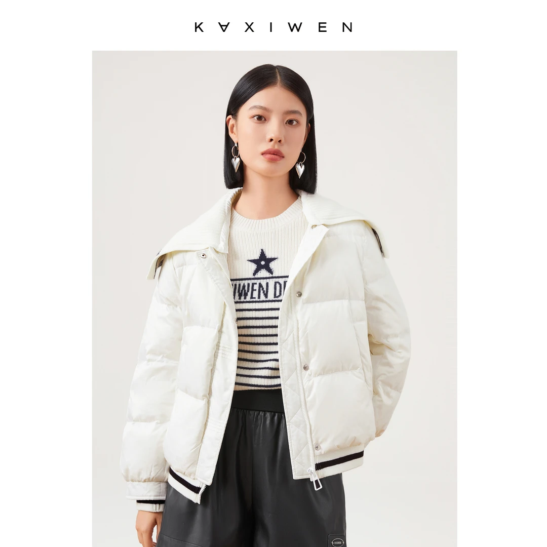 【诗语推荐】大翻领百搭韩版舒适保暖羽绒服X10AYE8728