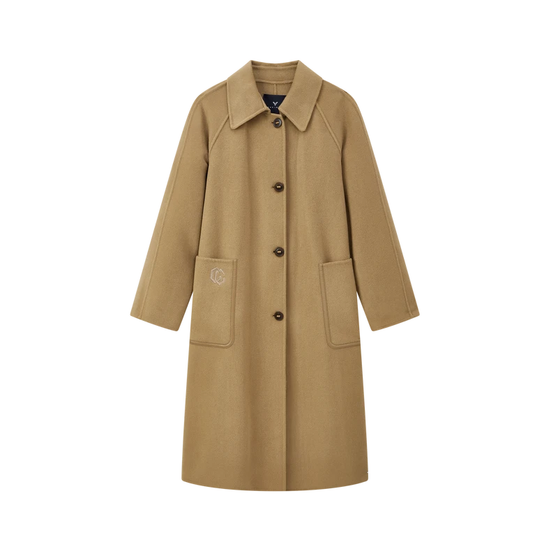 【邱莹莹专享】设计感羊毛大衣毛呢外套时尚保暖外套X09BDE8723