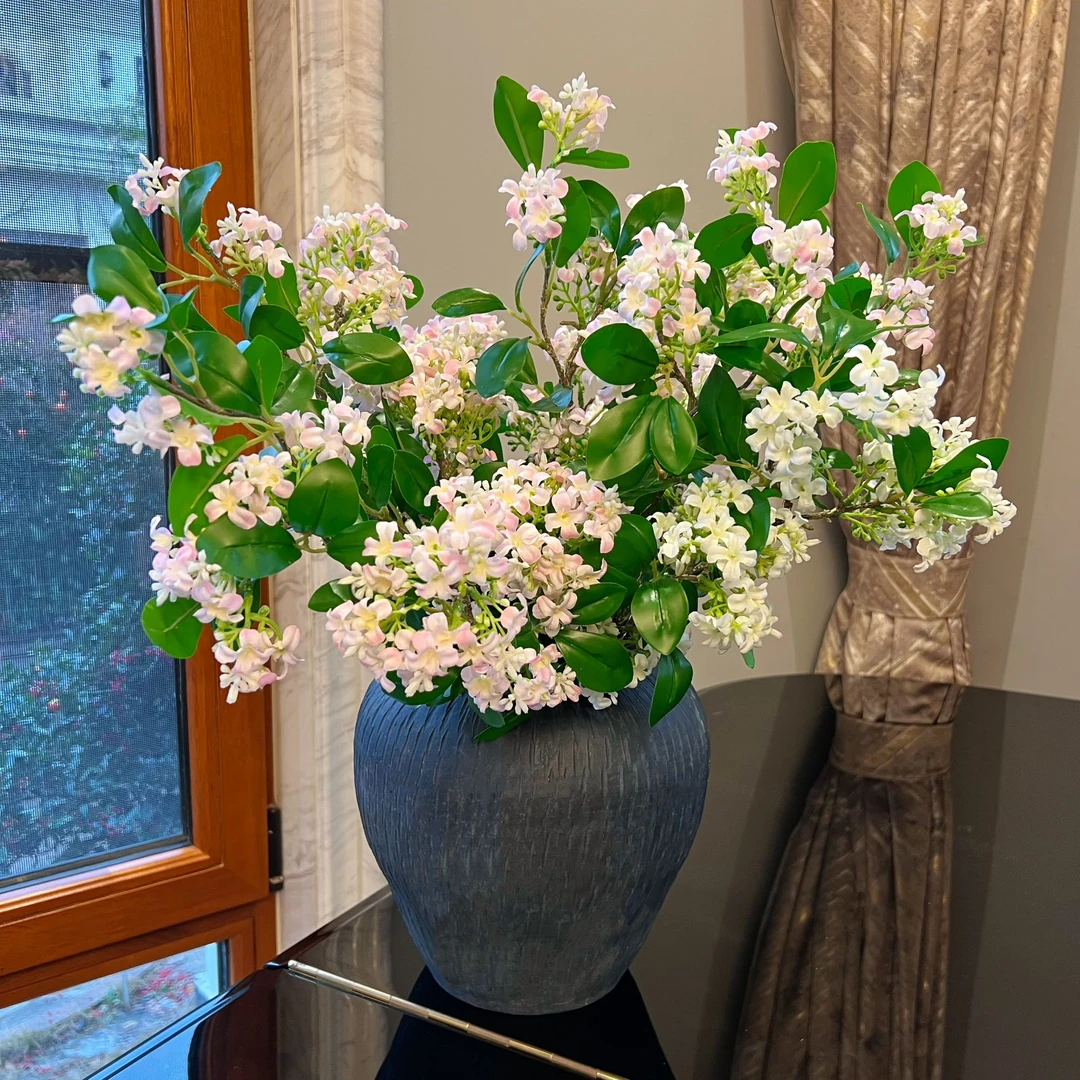 千里香仿真花高级感轻奢客厅摆件餐桌花摆件干花逼真假花装饰花
