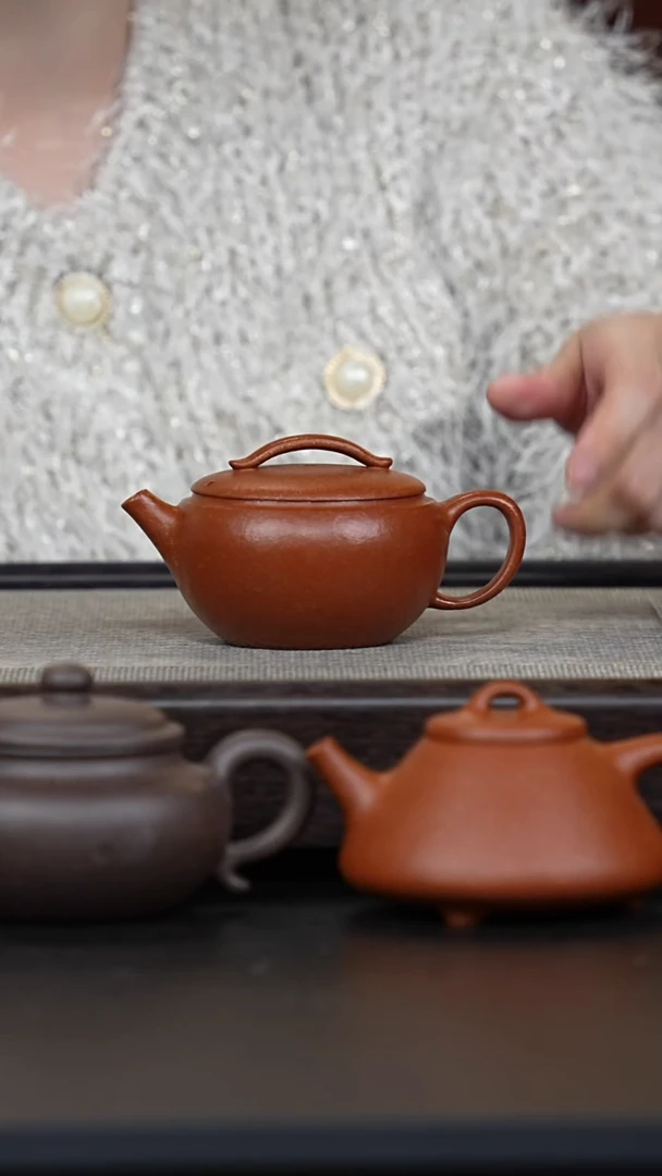 【闪购商品】紫砂茶壶红降坡圆瓦