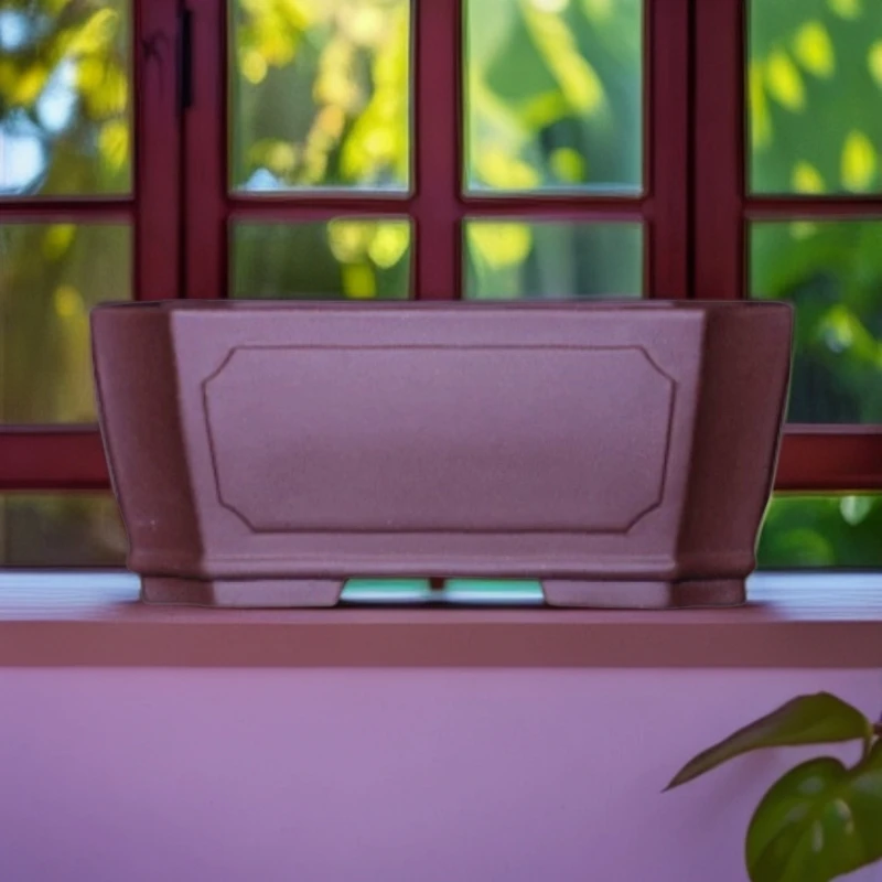 精品紫砂花盆长方形陶瓷盆花卉绿植老桩盆栽客厅桌面古典盆景盆