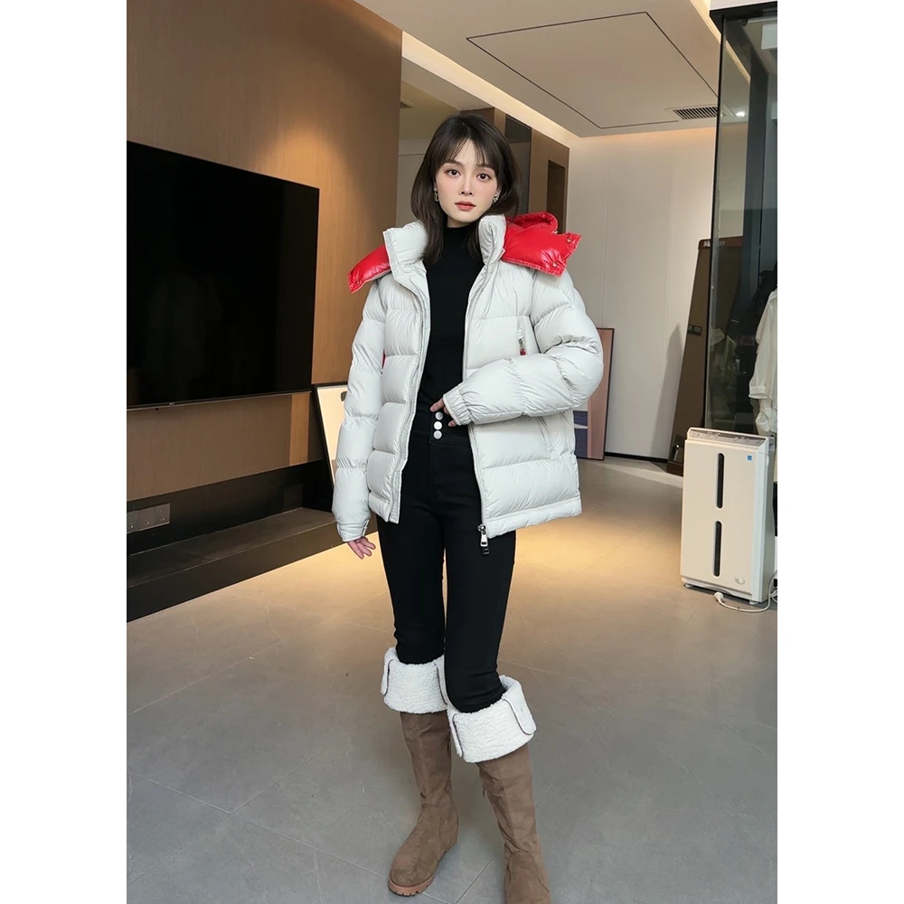 【MZOEN SS】M家专柜同款 90白鹅绒情侣装短款羽绒服女23S11902