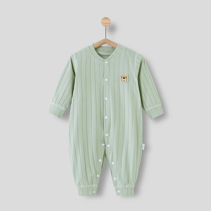 婴儿秋季衣服内衣男女宝宝新生儿爬服长袖打底连体衣哈衣0-6个月