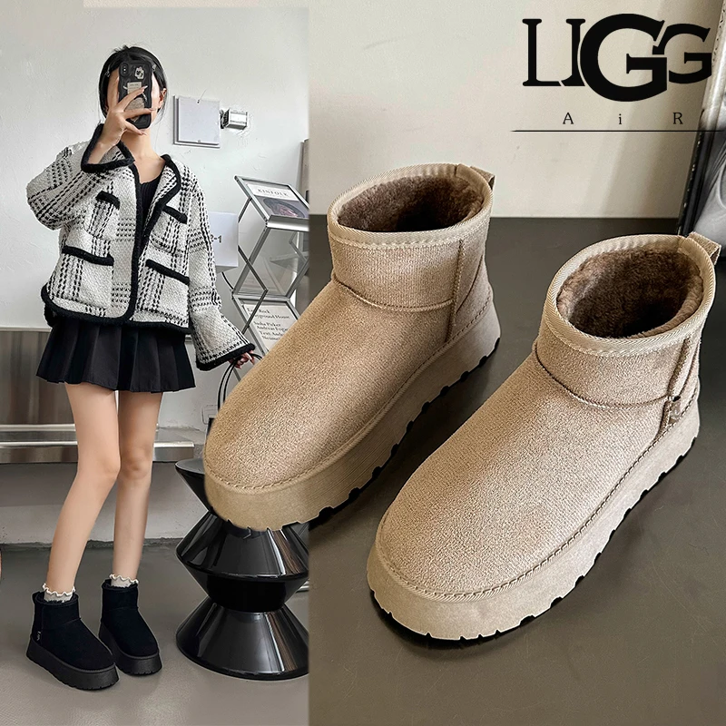 捡漏--GG家厚底雪地靴加绒羊皮毛一体短筒雪地靴时尚百搭冬季潮女