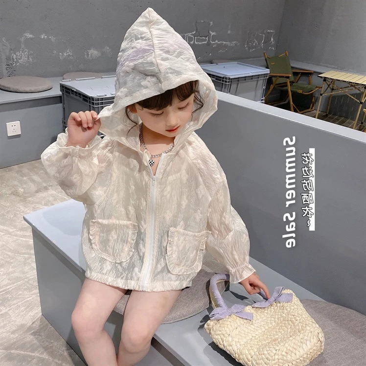 女童夏装薄防晒衣女宝宝皮肤衣洋气薄款透气儿童空调衫外套38155