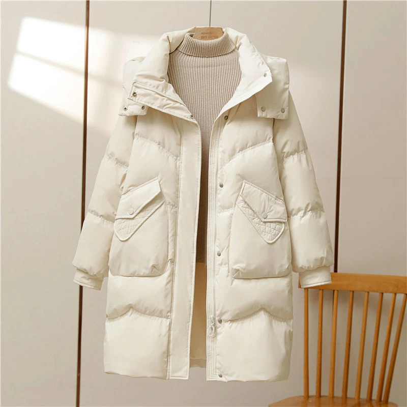 【可拆卸帽子】2025新款中长款大码棉服立领时尚加厚棉袄冬季外套