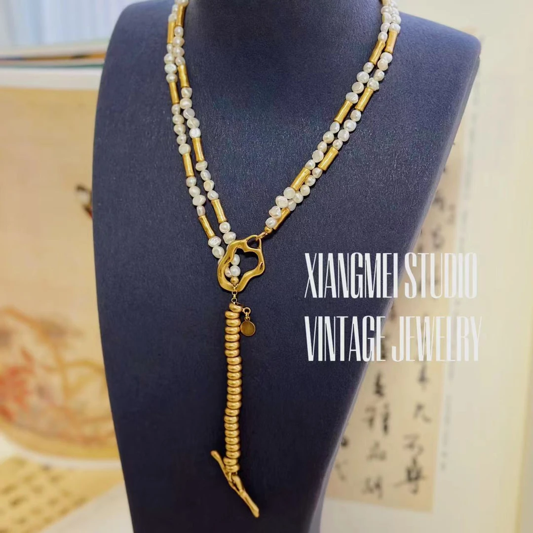 铜合金项链 518588【出众】中古款小众设计风格项链