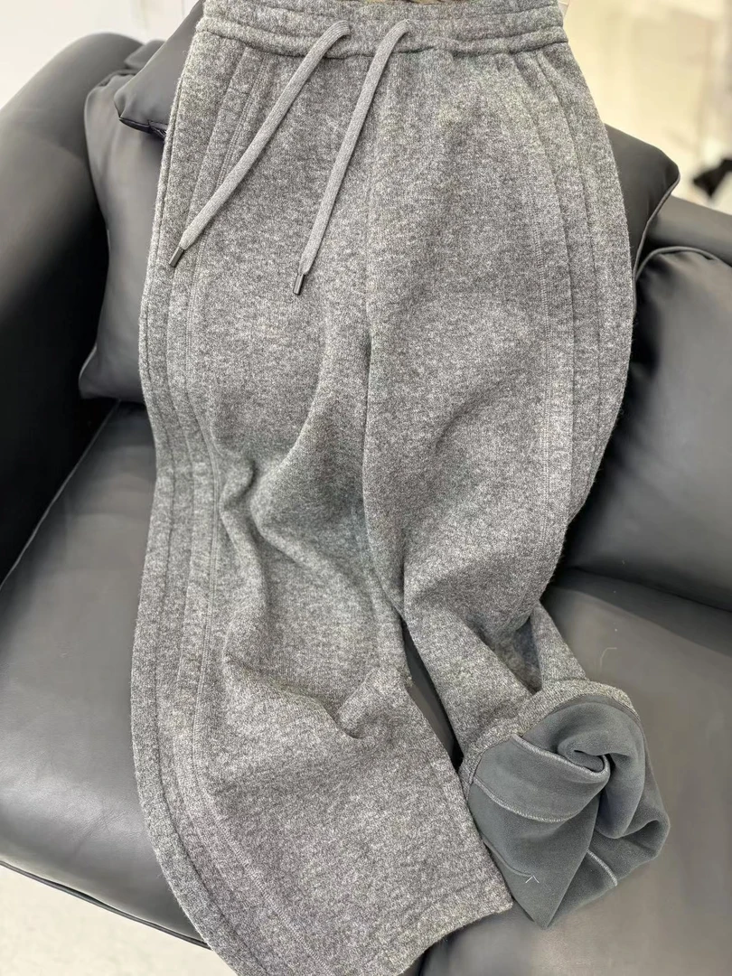 666-11101 加绒加厚抽绳休闲裤6013