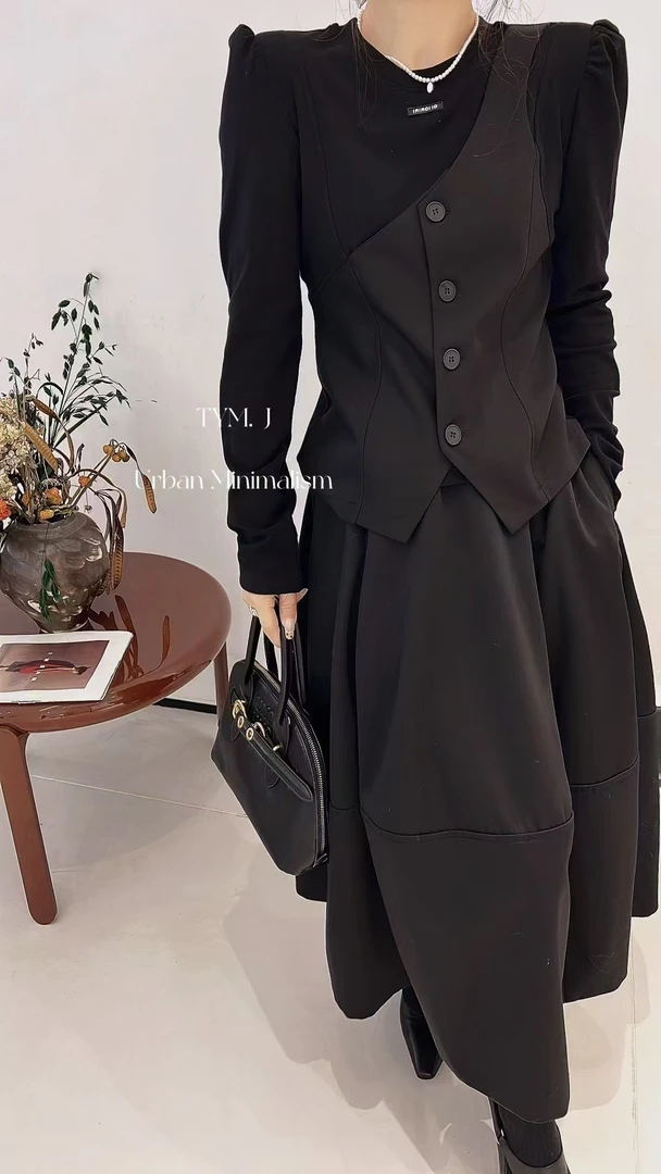 981866-183 个性设计收腰加绒衬衫打底衫可外穿