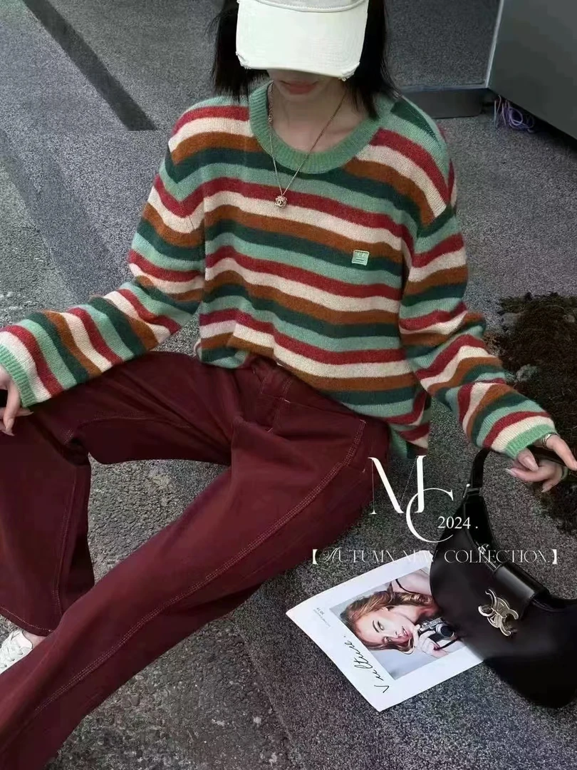 6207-1115 彩色圆领针织套头衫