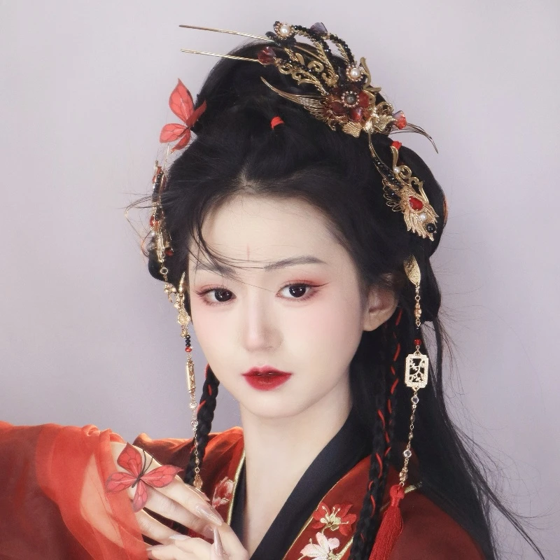 耀如春华 霜红 d【套装链接】 汉服配饰