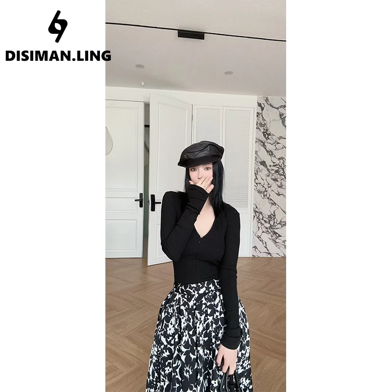 迪丝嫚苓黑色连体裤显瘦网红时尚百搭修身女士休闲