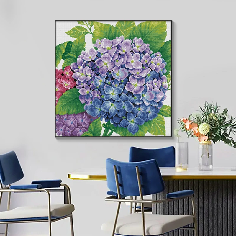 DC/蒂彩【绣球玫瑰花】钻石画莫奈花园风美学家居餐厅手工diy送礼