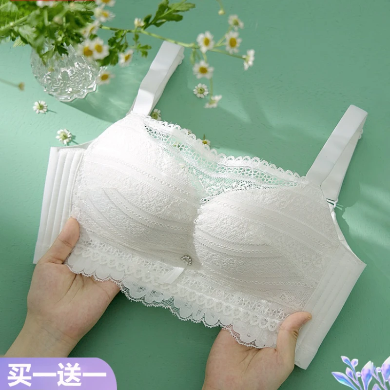 抹胸内衣女无钢圈防走光性感小胸平胸聚拢裹胸防下垂调整型文胸